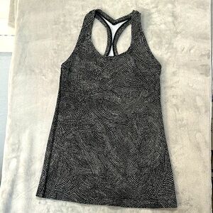 Lululemon Cool Racerback II 
Free Spirit Ice Grey Black